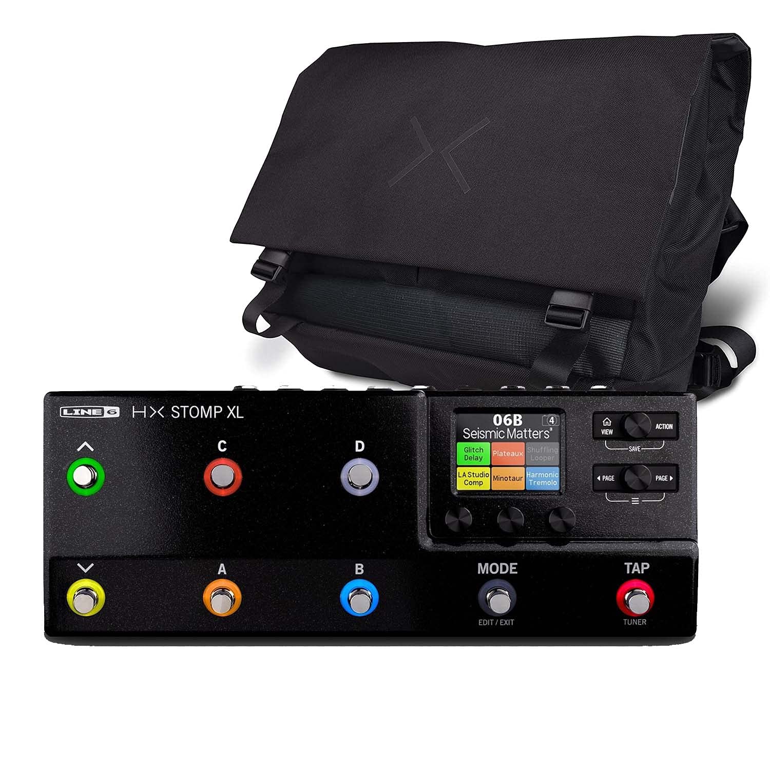 Clutch Line 6 HX Stomp XL Guitar Effects Processor, Line 6 HX Messenger Bag Bundle