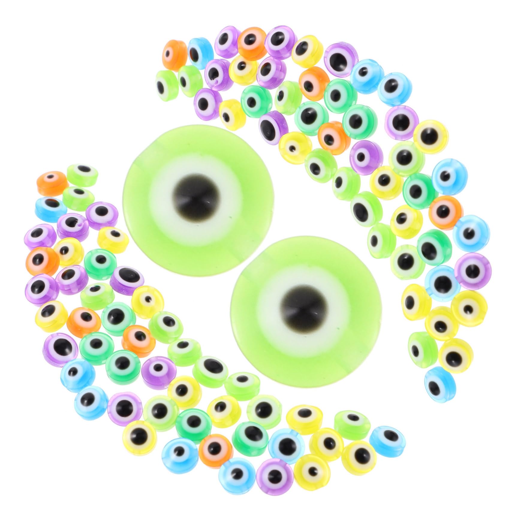 800 Piezas Abalorios para Hacer Pulseras Cuentas Espaciadoras Ojos de Resina para DIY Joyería Manualidades Brazaletes Accesorios Coloridos