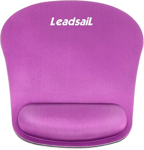 LeadsaiL Mouse Mat Gaming Mouse Pad with Wrist Support, Non-slip Rubber base, Waterproof Surface Mousepads with Wrist Rest, Compatible with Laser and Optical Mice for Gaming, Office Working