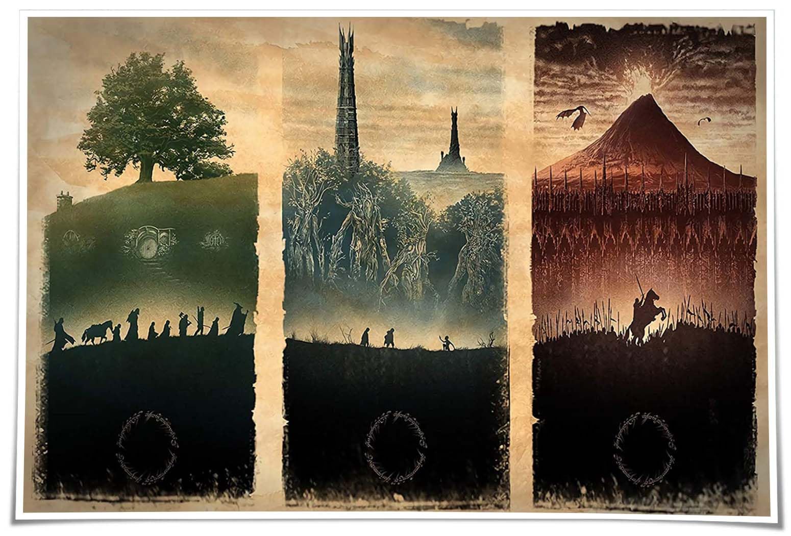 Preeklen Tin Sign 106 Lord Of The Rings Movie Poster Art Prints Deco Tin Sign Room Decor Pictures For Kitchen Wall Decorations Printed Tin Sign Horizontal Artwork 12X16 Inch