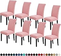 Vista 68 de Joccun - Juego de 4 fundas para sillas de comedor, fundas elásticas para sillas de comedor, fundas de asiento para sillas de comedor, funda