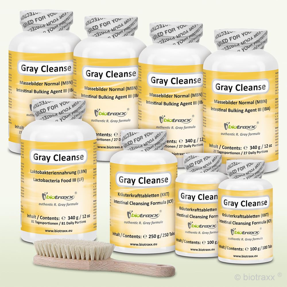 R. Gray Complete Pack Normal - 9 Piece Package Complete Treatment Normal, Colon Care and Cleansing, Powder Blend