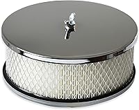 Vista 7 de Mr. Gasket 1485 Filtro de aire - 6-1/2 pulgadas de diámetro, 2-7/16 pulgadas de alto - Cromo