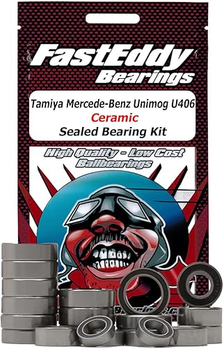 FastEddy Bearings Compatible con el kit de rodamientos sellados de cerámica Tamiya Mercede-Benz Unimog U406 (XC/CC-01)