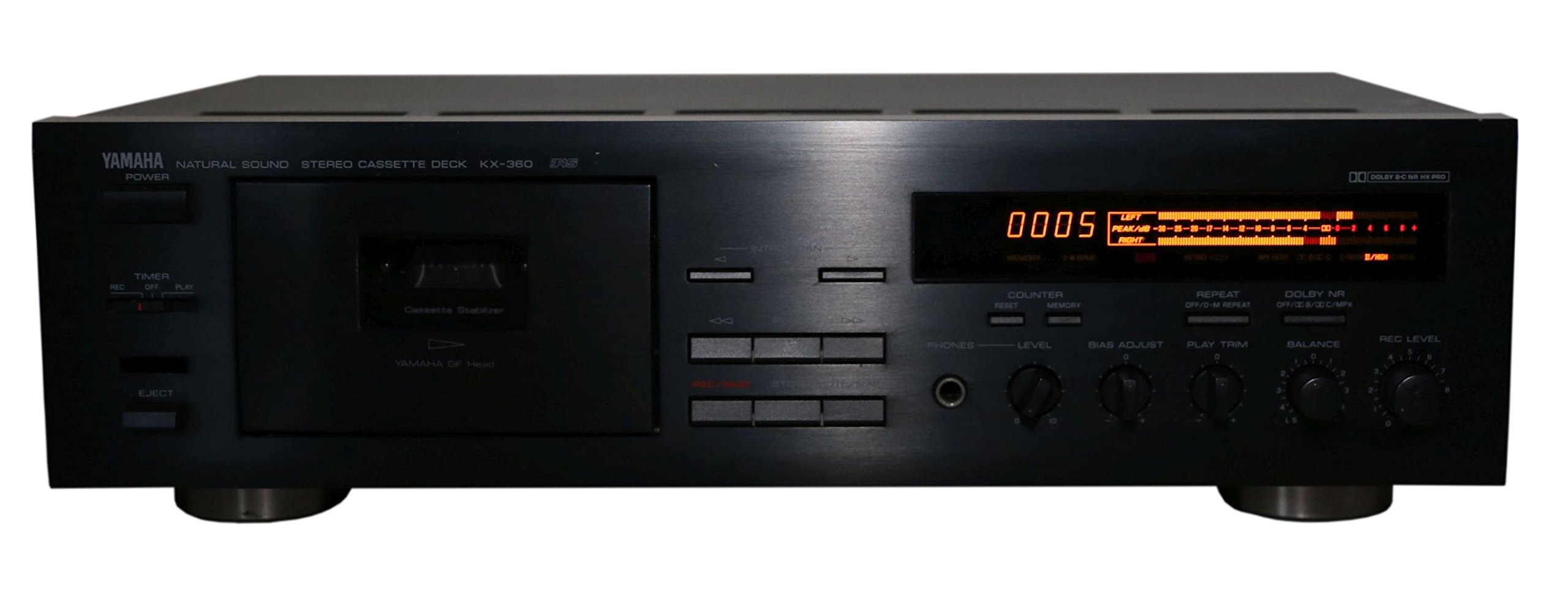 Yamaha KX-360 - Platina de casete, color negro