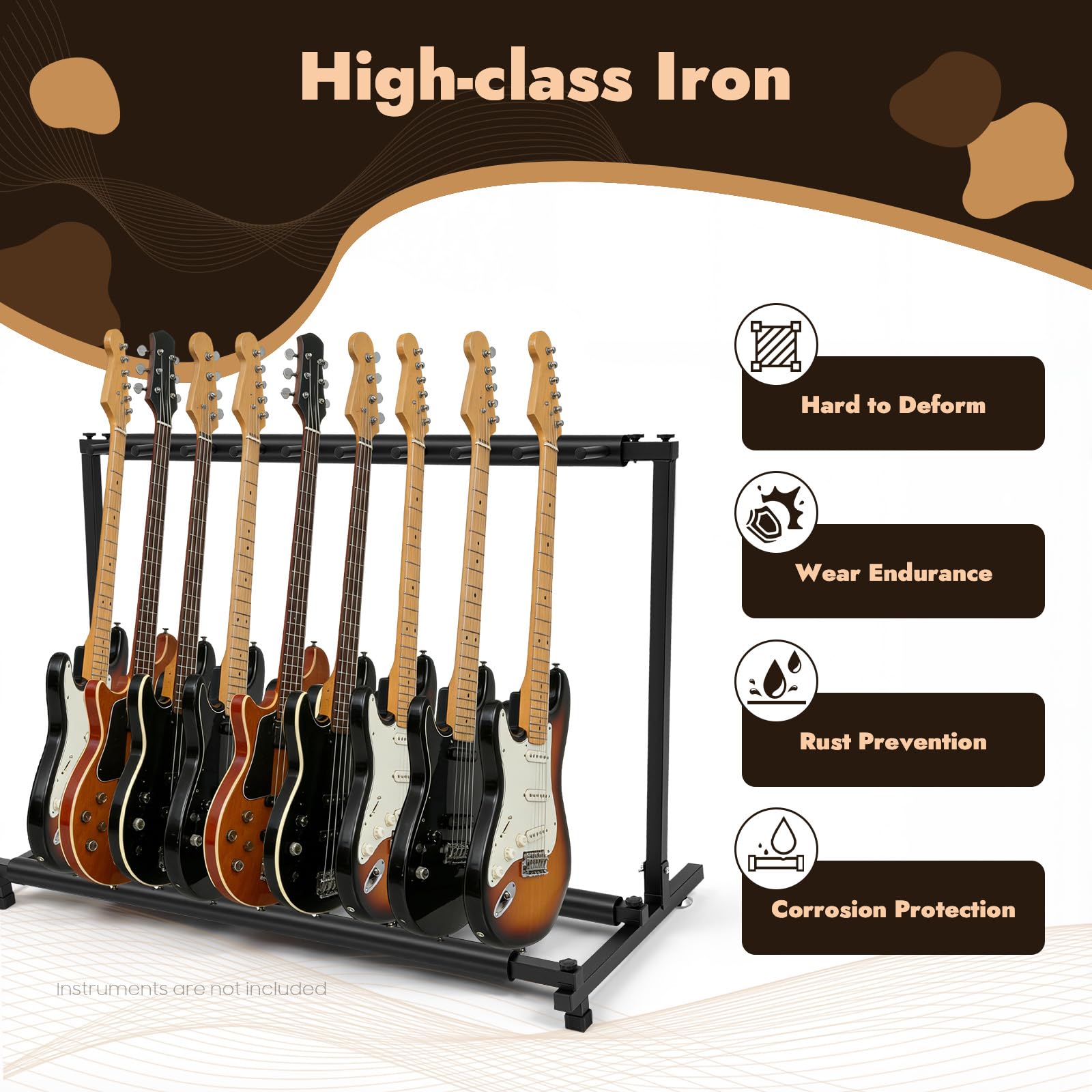 Supporto universale per chitarra a 9 velocità, supporto universale per basso, supporto per chitarra multiplo, supporto per chitarra per casa o studio
