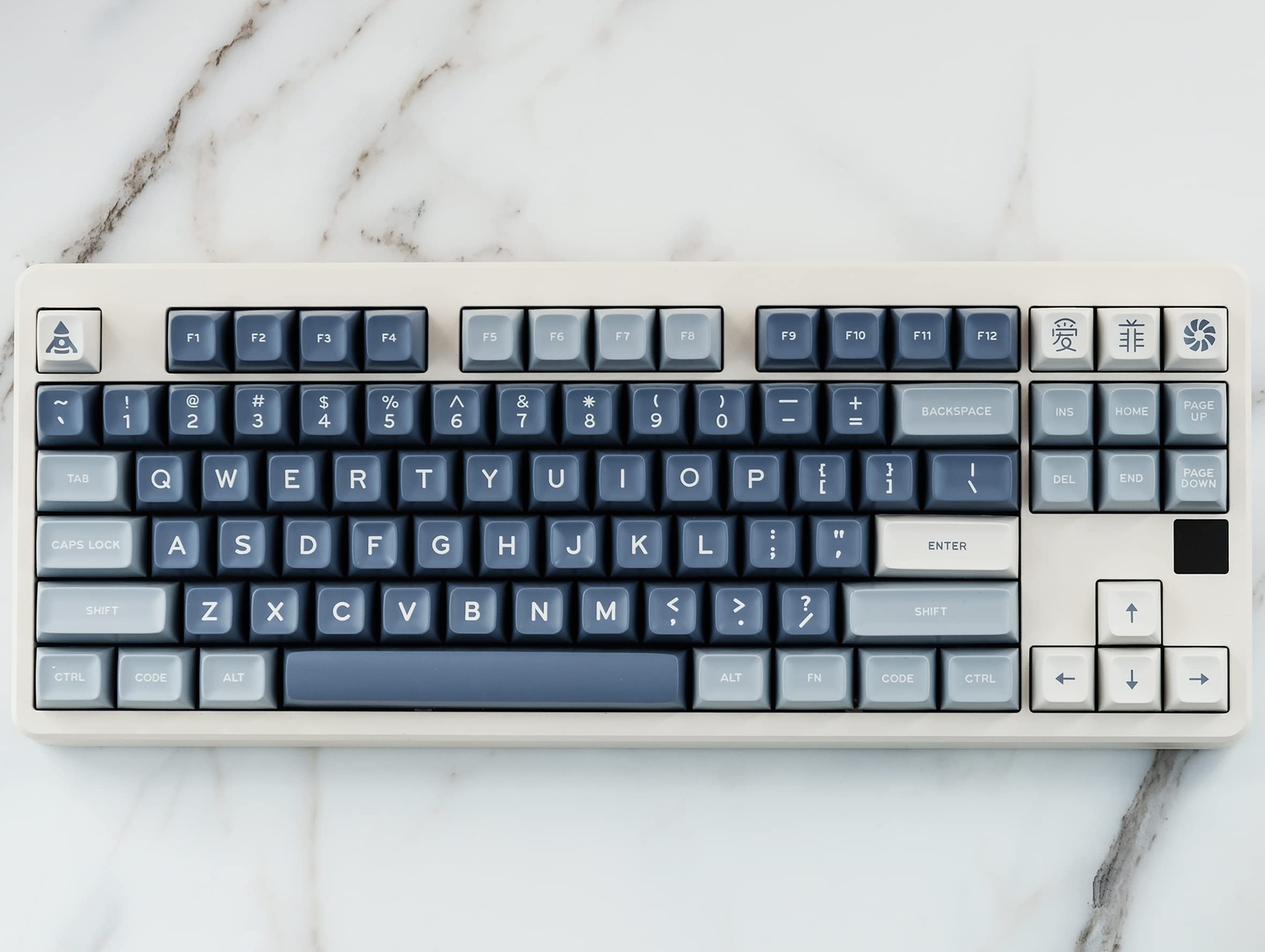 MG Fishing Custom Keycaps 172 Keys Kit SA Profile ABS Double-shot Keycaps for ANSI & ISO Layout Custom Mechanical Keyboards for Cherry MX Gateron Kailh BOX TTC Switches