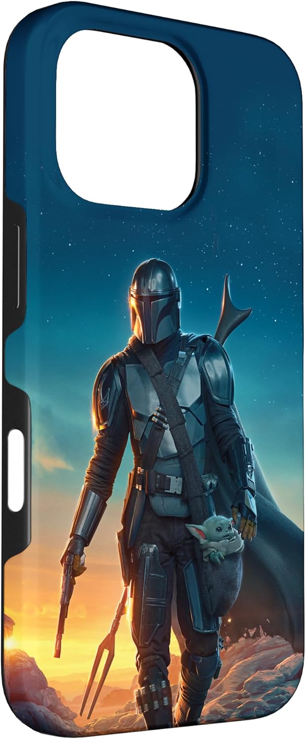 Star Wars The Mandalorian and Grogu Sunset Poster Case for iPhone 16 Pro