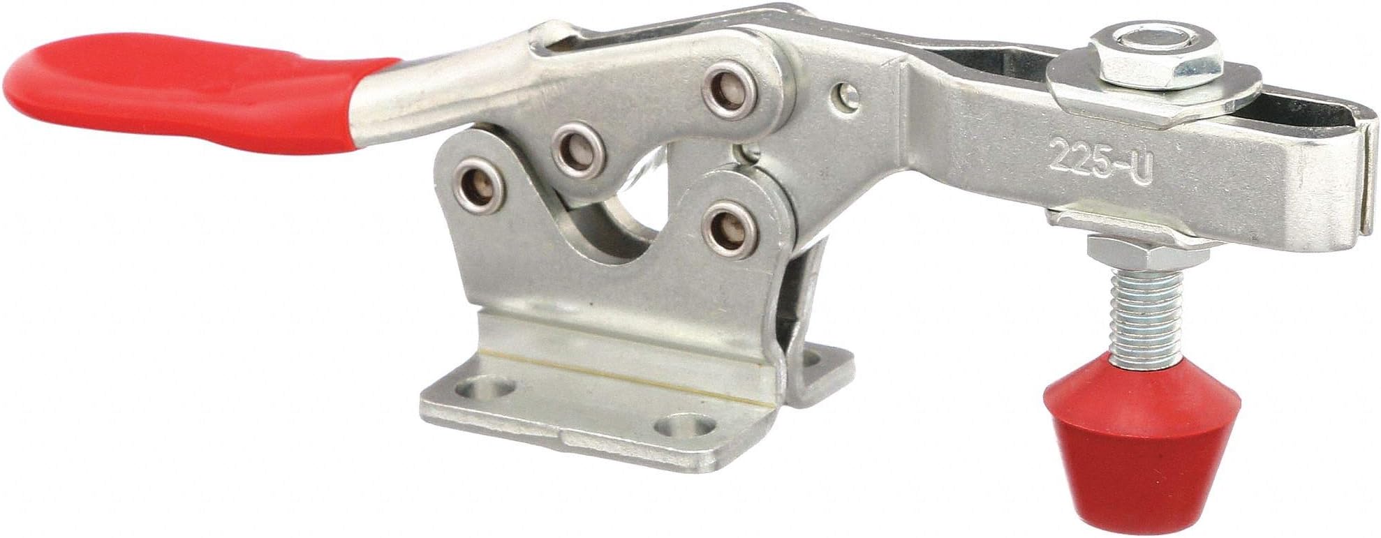 DE STA CO 225-U Horizontal Handle Hold Down Action Clamp with U-Shaped Bar and Flanged Base