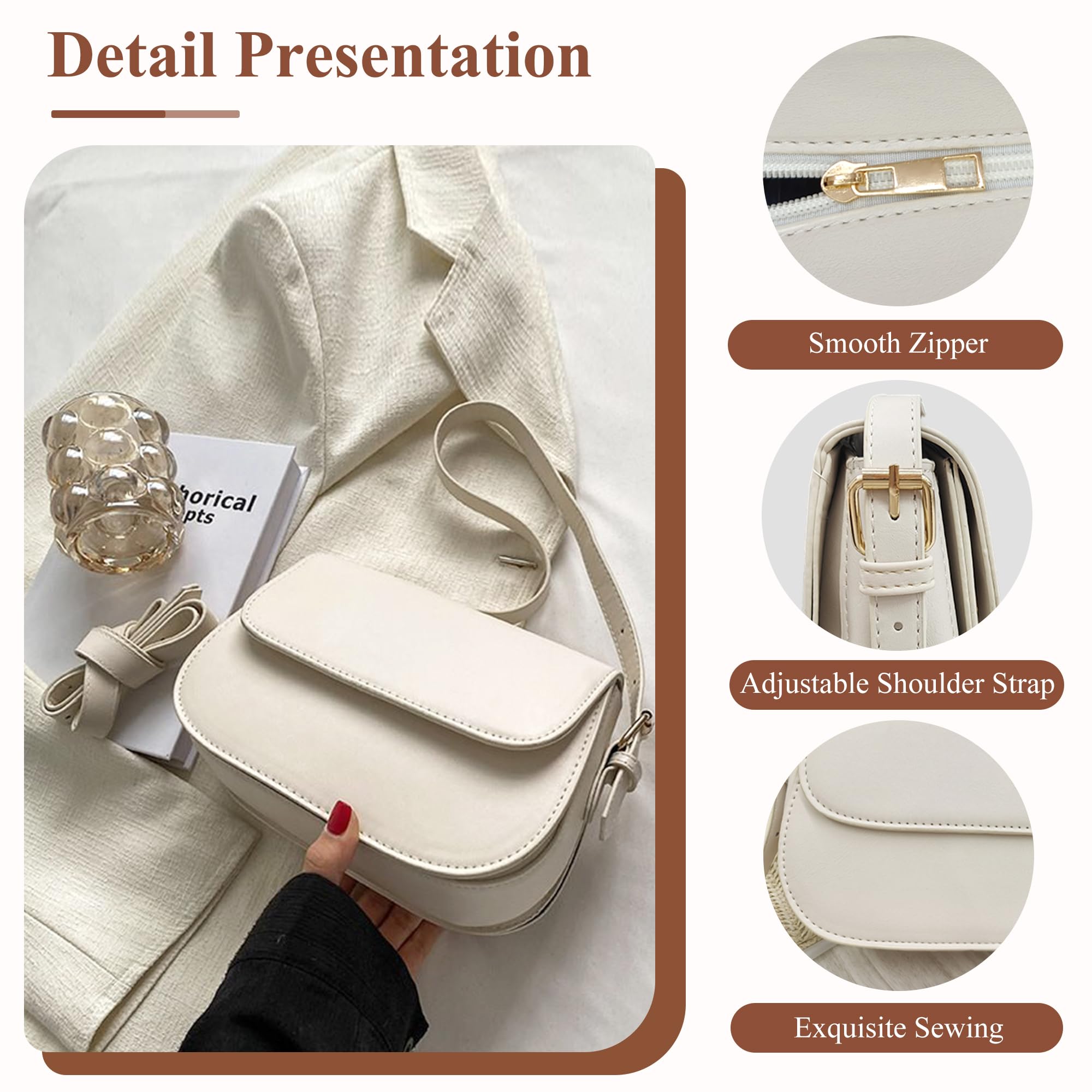 Umhängetasche Damen, Kleine Handtasche PU Leder, Schultertasche Handtasche Klein, Umhängetasche Shopper Taschefür Alltag, Arbeit, Freizeit