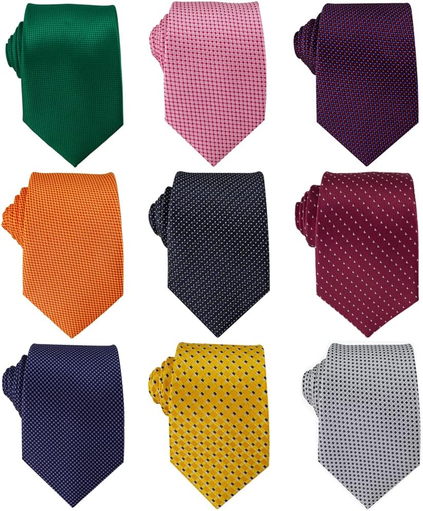 Adulove Men's Necktie Classic Silk Tie Woven Jacquard Neck Ties - Image 2