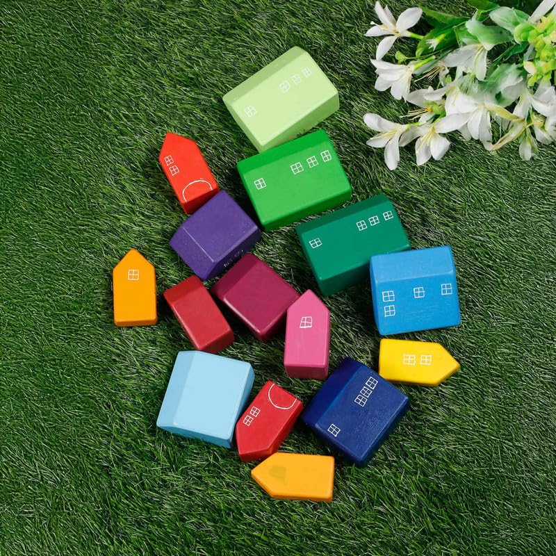 Little Ginnie Wooden House Stacker Set for Kids - Puzzle for Kids for Age 2+ Years | Non-Toxic Paint, Enhances Spatial Awareness & Problem-Solving 3