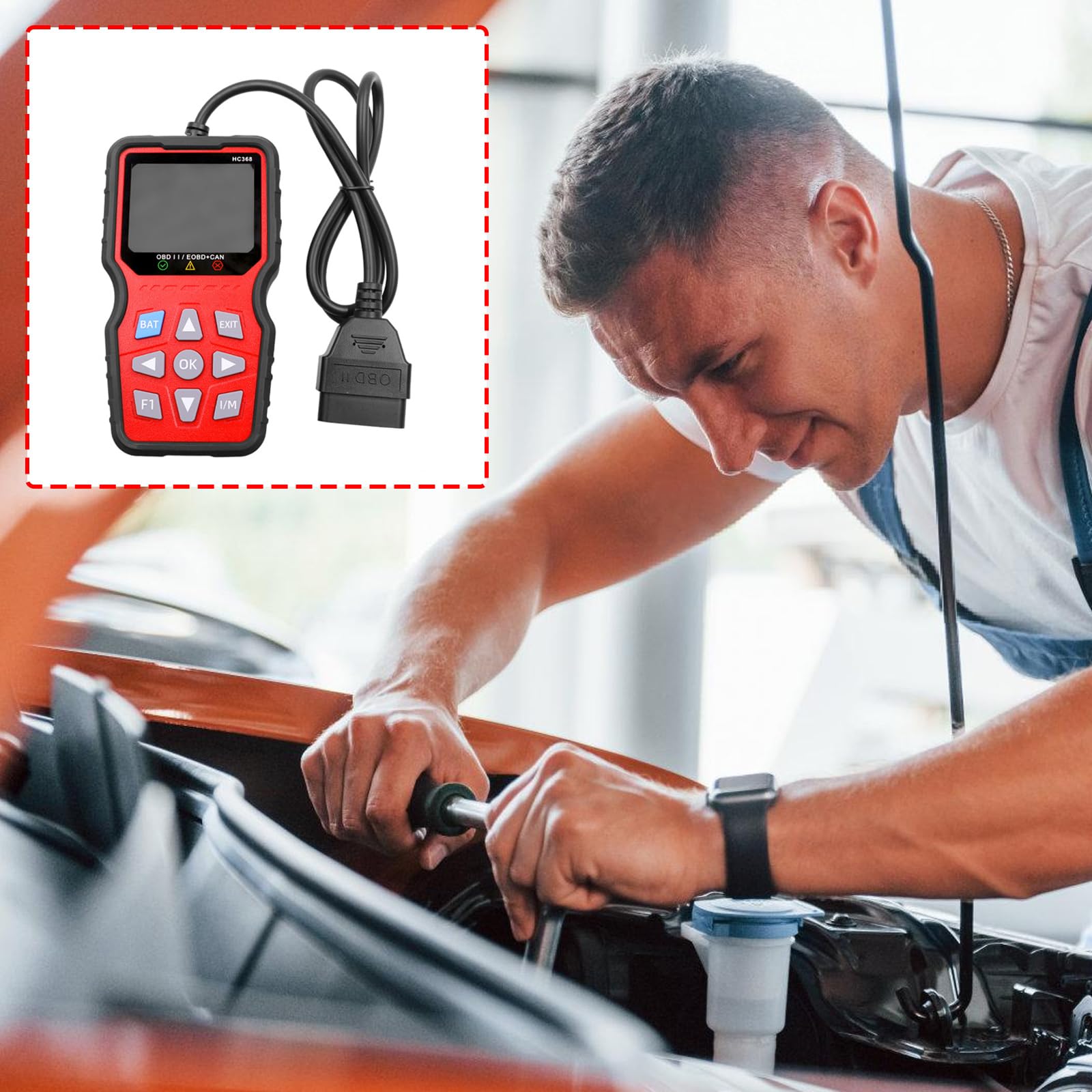 Lettore di codice automobilistico Rilevatore di guasti OBDII EOBD+CAN Strumento diagnostico Strumento diagnostico professionale Diagnosi dei guasti del motore Analisi dei dati in tempo reale