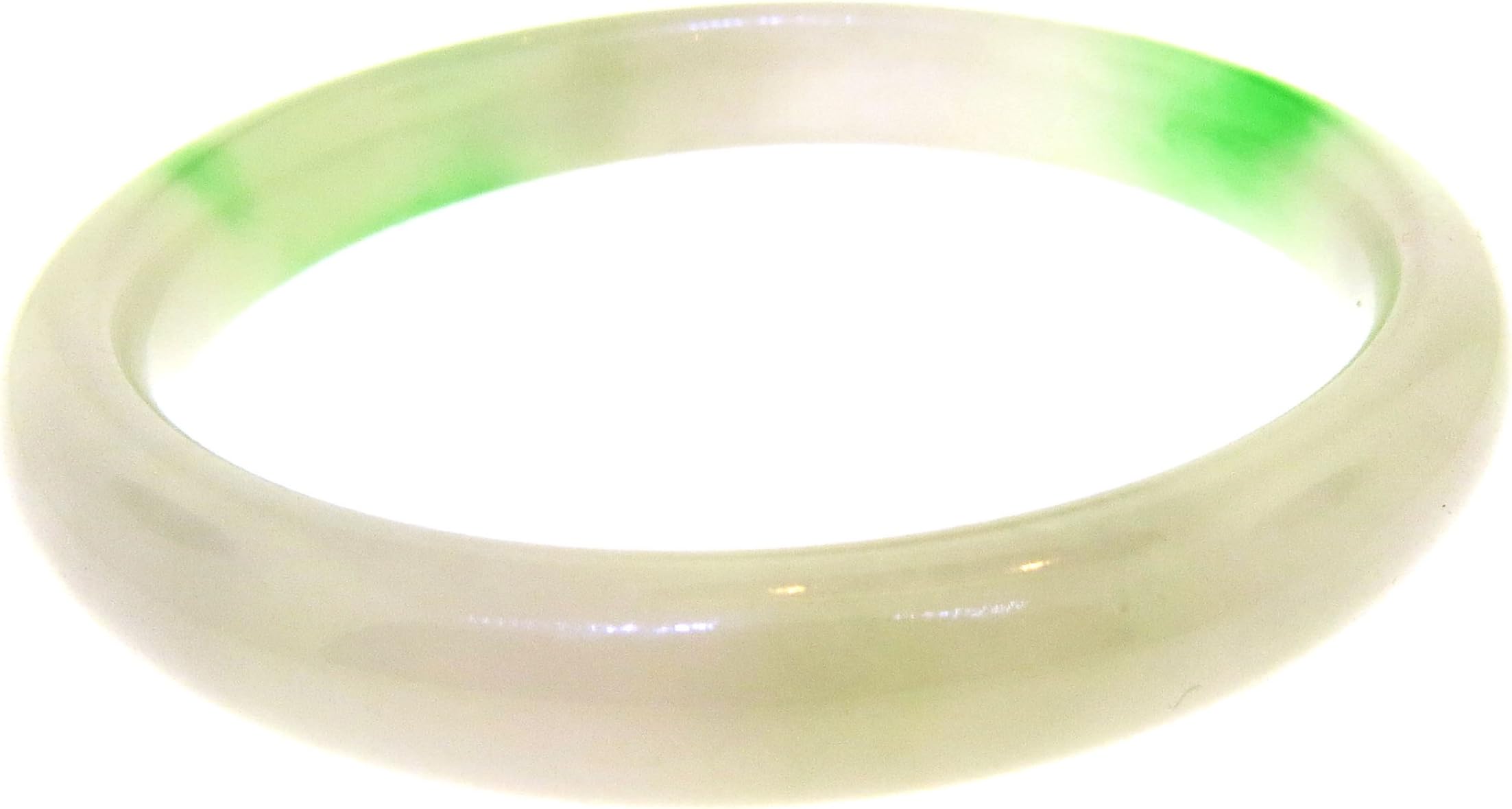 Green and Purple Jade Bracelet Genuine Chinese 57mm (7 Inches) Small