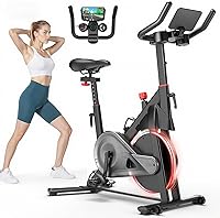 Lacuffy Indoor Cycling Bike: 32-Level Magnetic Resistance, Ultra-Quiet Belt Drive, Adjustable Seat & Handlebars for Home Cardio, 5'1"-5'11", 300lbs