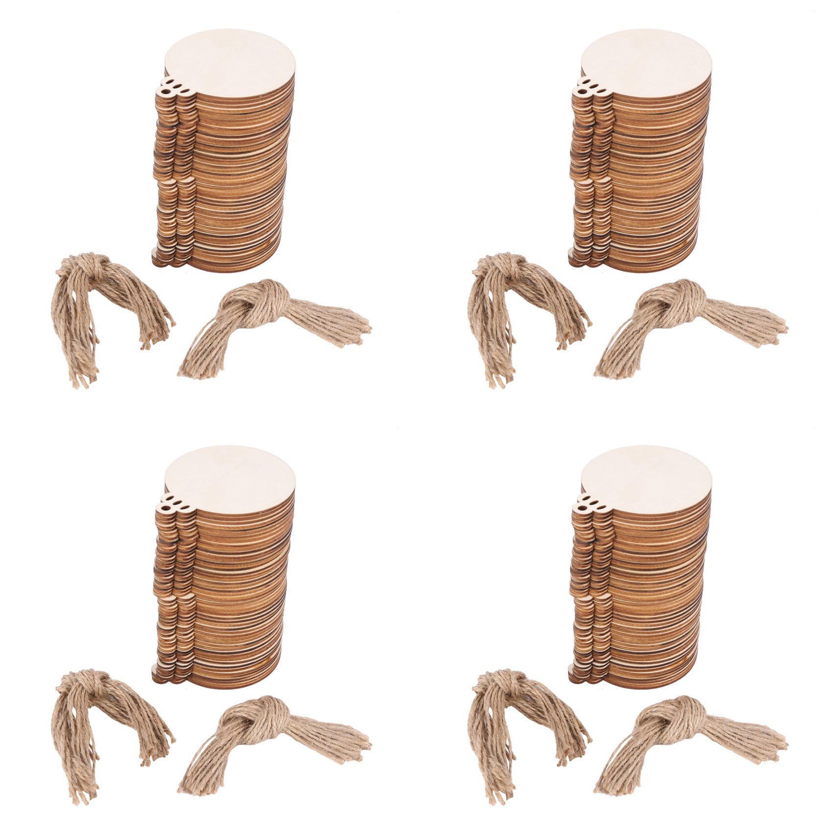 Boule en bois créative pour décorations de Noël rustiques et suspendues
