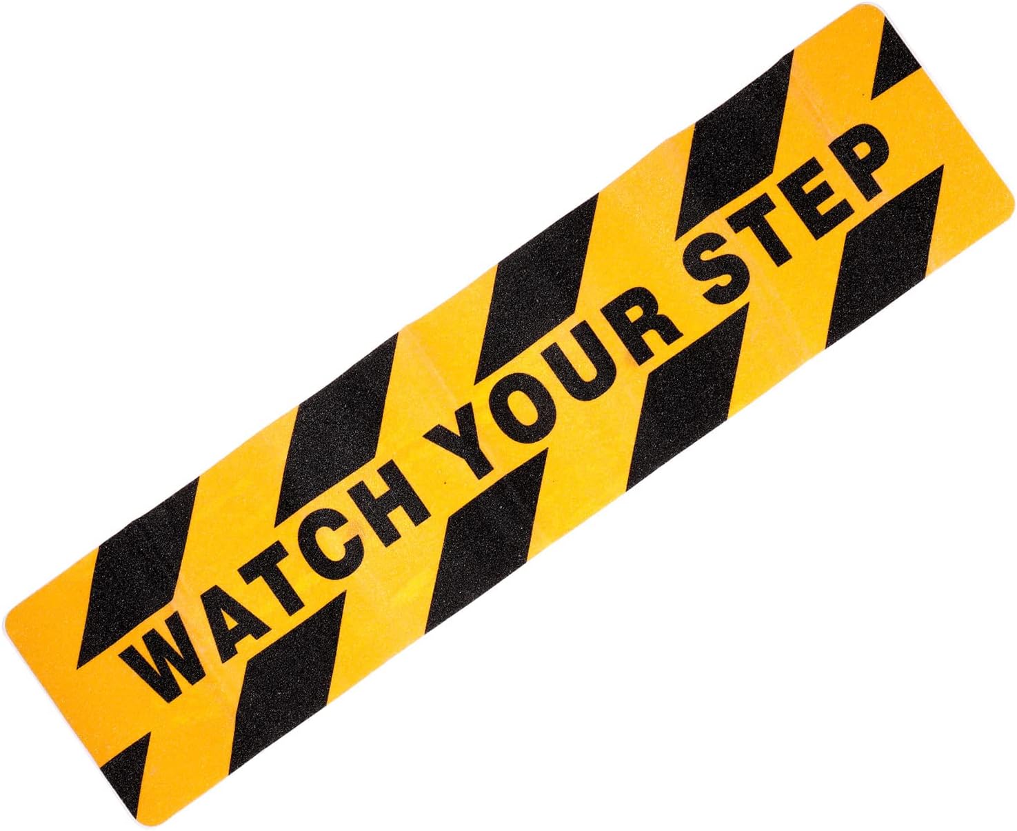 6" x 24" Watch Your Step Warning Sticker, 1 Pack Adhesive Abrasive Non Slip Tape for Wet Surface Stair Floor Caution