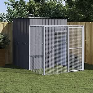 Poulailler 4 X 2 X 2 M Acier Galvanisé - Poulailler - Abri Poulet Cage Poule Coop Animal Domestique Poulailler Poulaillers Cage A Poulet Cages A Poulet 83546738
