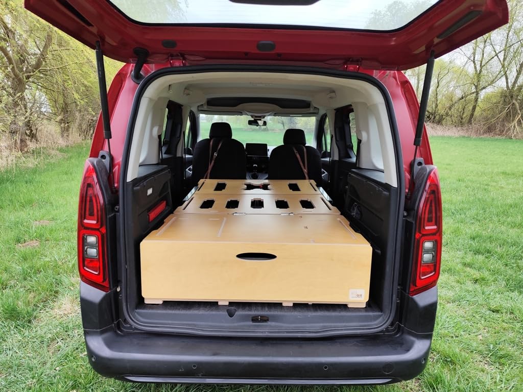 me (Natur) - Multifunktionale Campingbox für Hochdachkombi zum Stecken ohne Schrauben