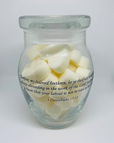 Bless-Scent Candle Company Cera derretidaTartas de ceraCubos de ceraTarro de recuerdo con escriturasCera derretida de 5.7 onzasPeras y bayas