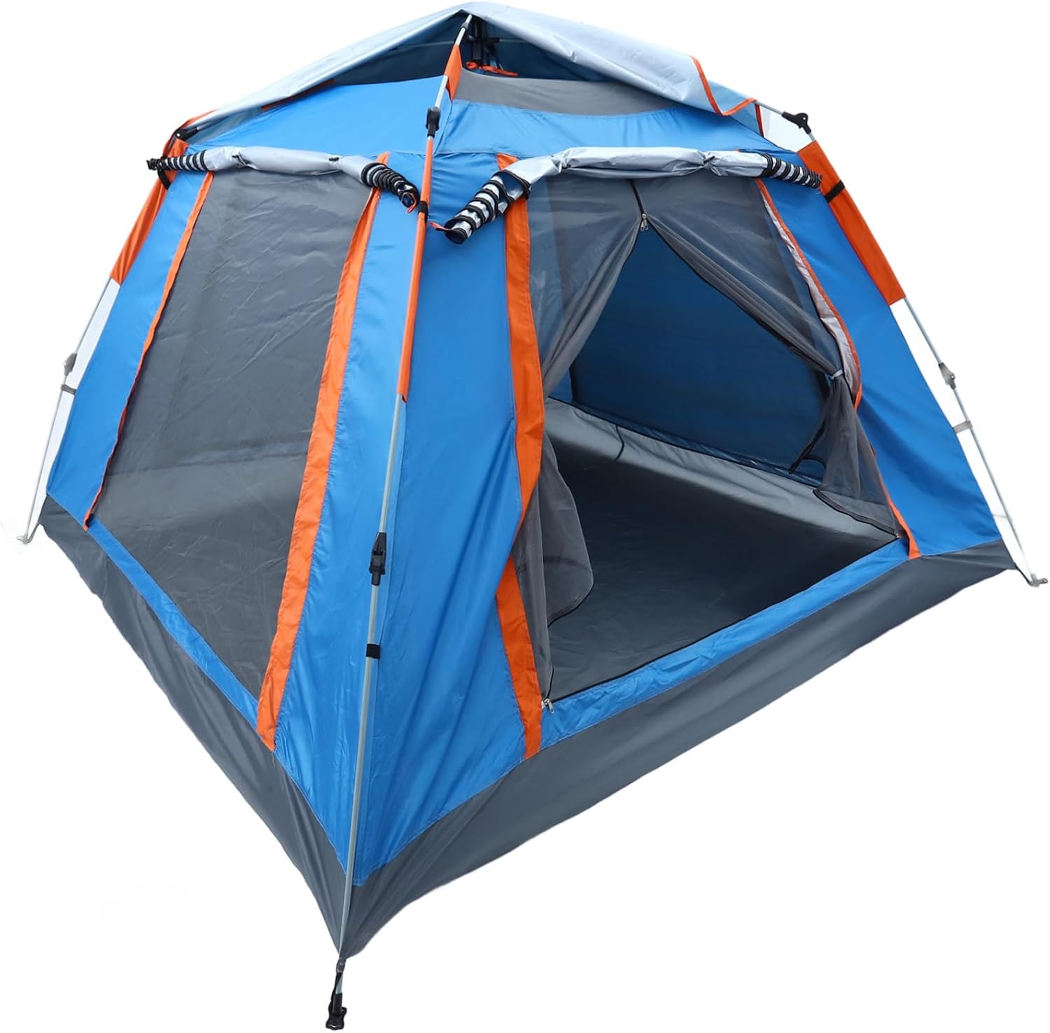 Portable Waterproof Folding Camping Tent Thickened Rainproof Outdoor Tent for Family Use Mesh Windows for Camping and Picnics
