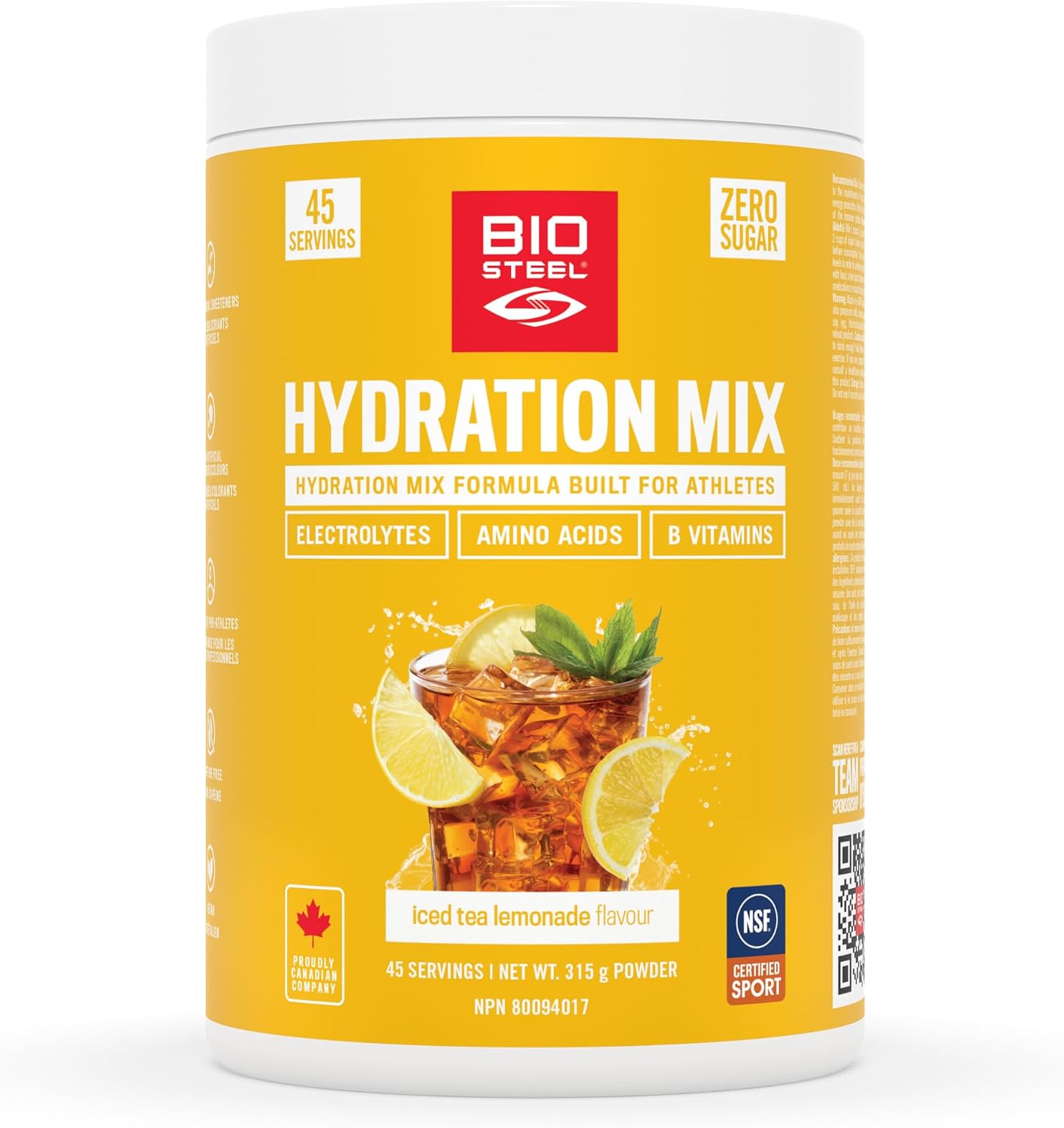 Honest review of BioSteel Electrolyte Hydration Mix, Iced Tea Lemonade, 45 Servings