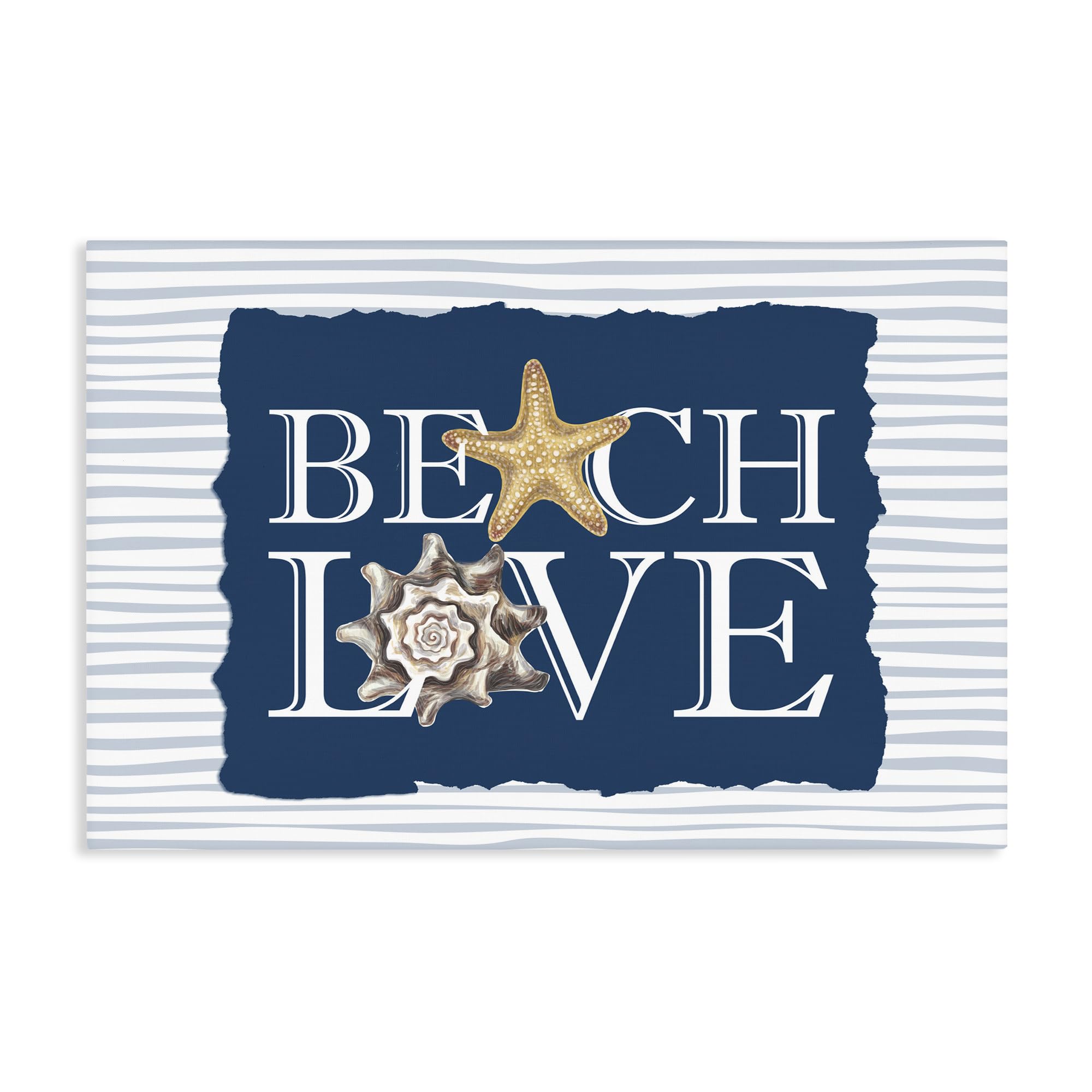 Stupell Industries Unframed 'Beach Love Seashells'| Canvas Art