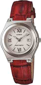 未使用 カシオ レディース 電波時計 タフソーラーLWQ-10LJ-4A2JF WAVE（CASIO） 腕時計 レディース 電波ソーラー 電池不要 革