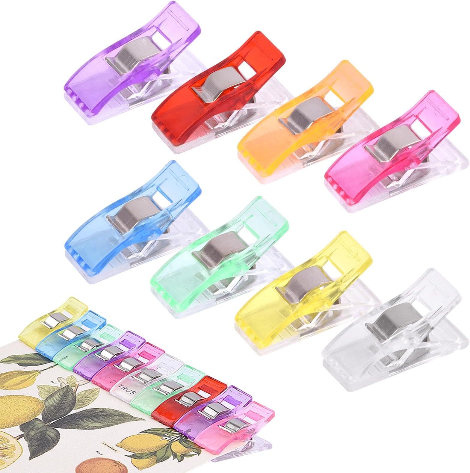Lot 50 Pinces à Tissu Patchwork Couture – Clips Multicolores Avec Boîte De Rangement, Idéales Pour Couture, DIY & Organisation
