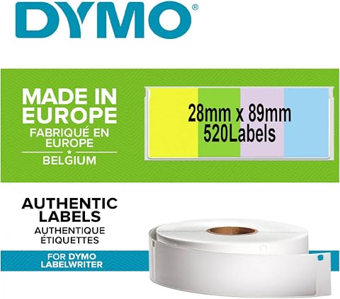 Dymo S0722380, LW Adres Etiketi, (89x28 mm) 520 Etiket/Paket, Karışık Renkli (99011)