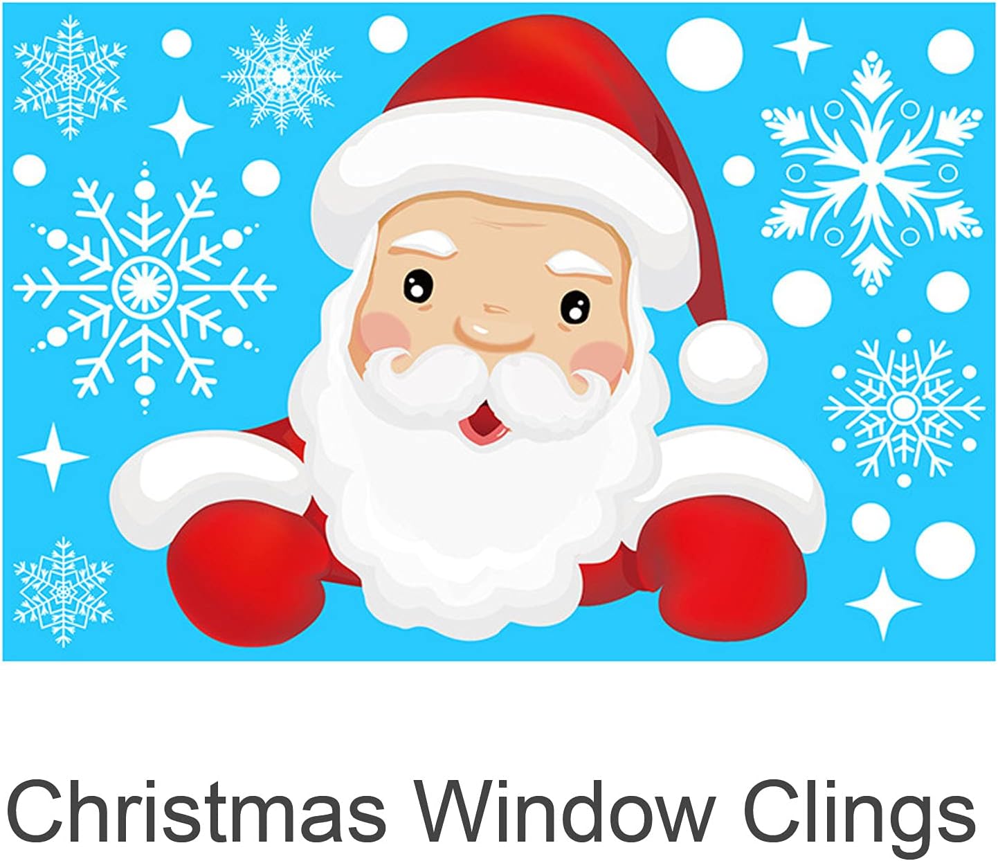 10 Set Christmas Window Clings, 1600pcs Christmas Snowflake Window Cling Stickers Xmas Snowflake Window Sticker for Christmas Decorations Home Shop Party Decorations