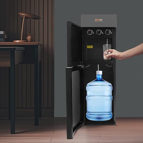 Miniatura 7 de Dispensador de agua de carga inferior, dispensador de agua caliente, fría y a temperatura ambiente para botellas de 5 galones, fácil carga de