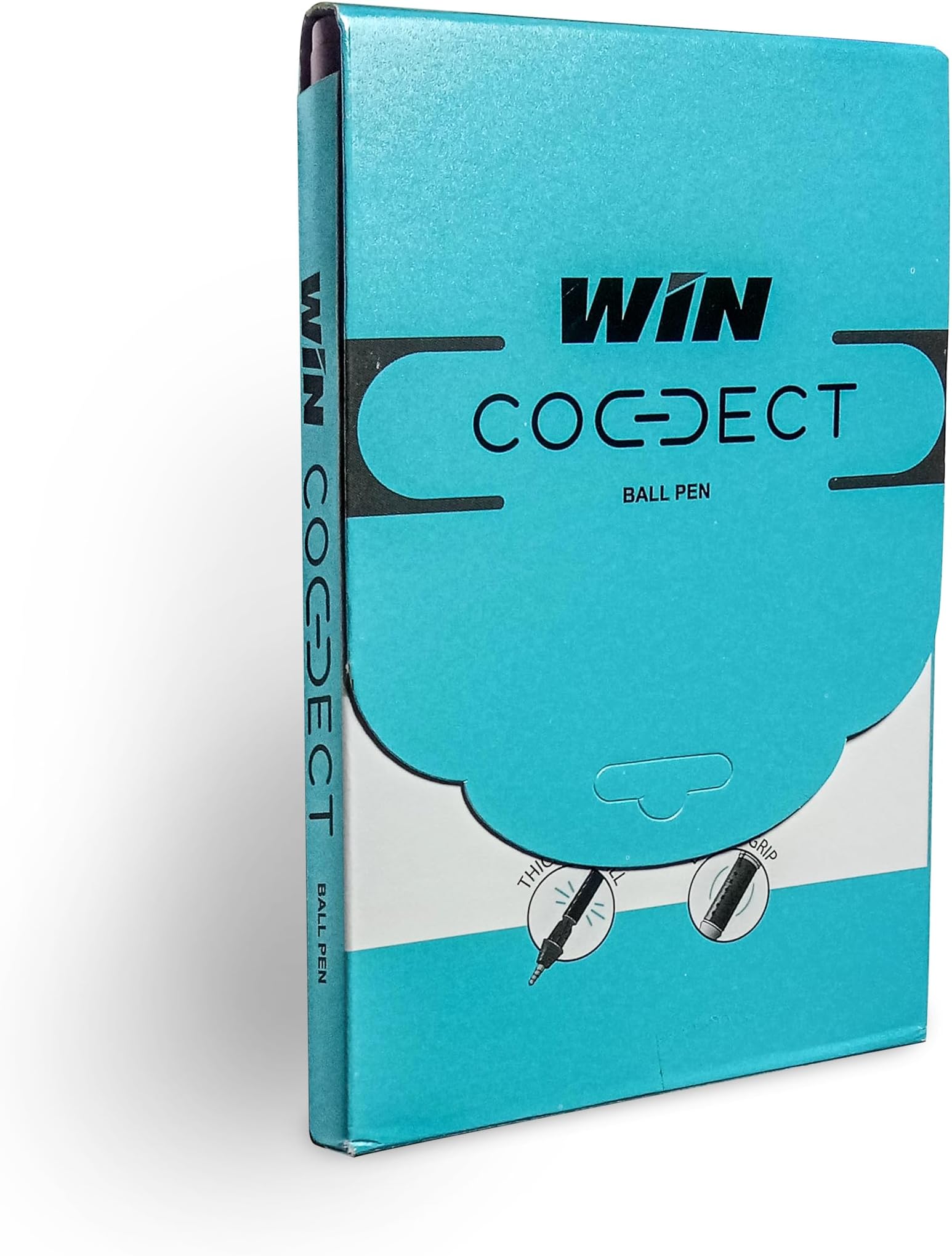 WIN Connect Ball Pens | 10 Blue Ink Pens | 0.7 mm Tip for Smooth Writing | Elastic Grip for easy hold and Diamond Cut Tip | Sleek Body & Minimalistic Design | Best Ball Pens for Smooth Writing