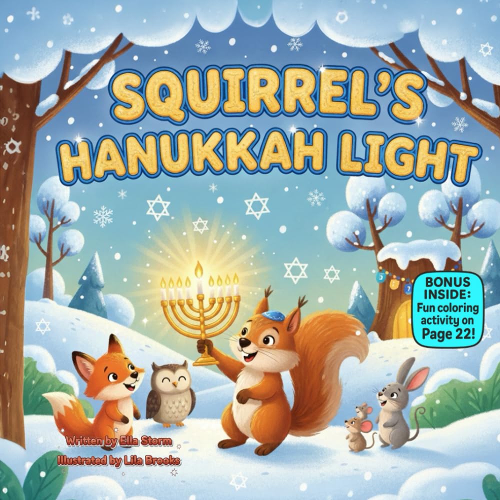 Squirrel’s Hanukkah Light: A Warm Rhyming Forest Tale About Tradition, Friendship, and Finding Your Glow (kids christmas books)