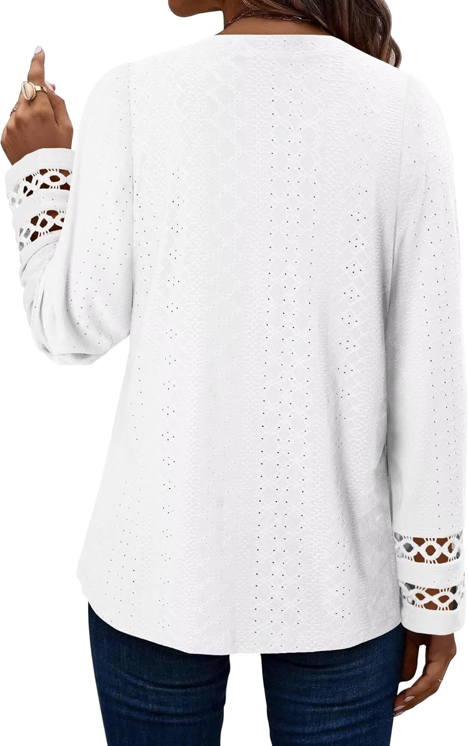 Magritta Womens Blouses Fall Tops Casual Long Sleeve Work Shirts Dressy V Neck Button Up Tunic Tshirts - Image 4