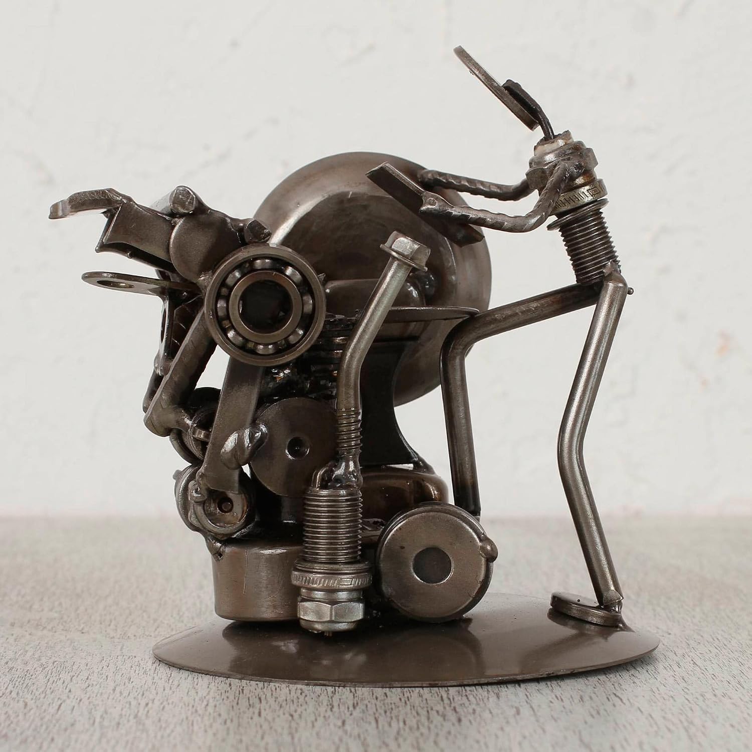 NOVICA Metallic Offset Print Unique Recycled Metal Sculpture, 5.5" Tall 'Rustic Printer'