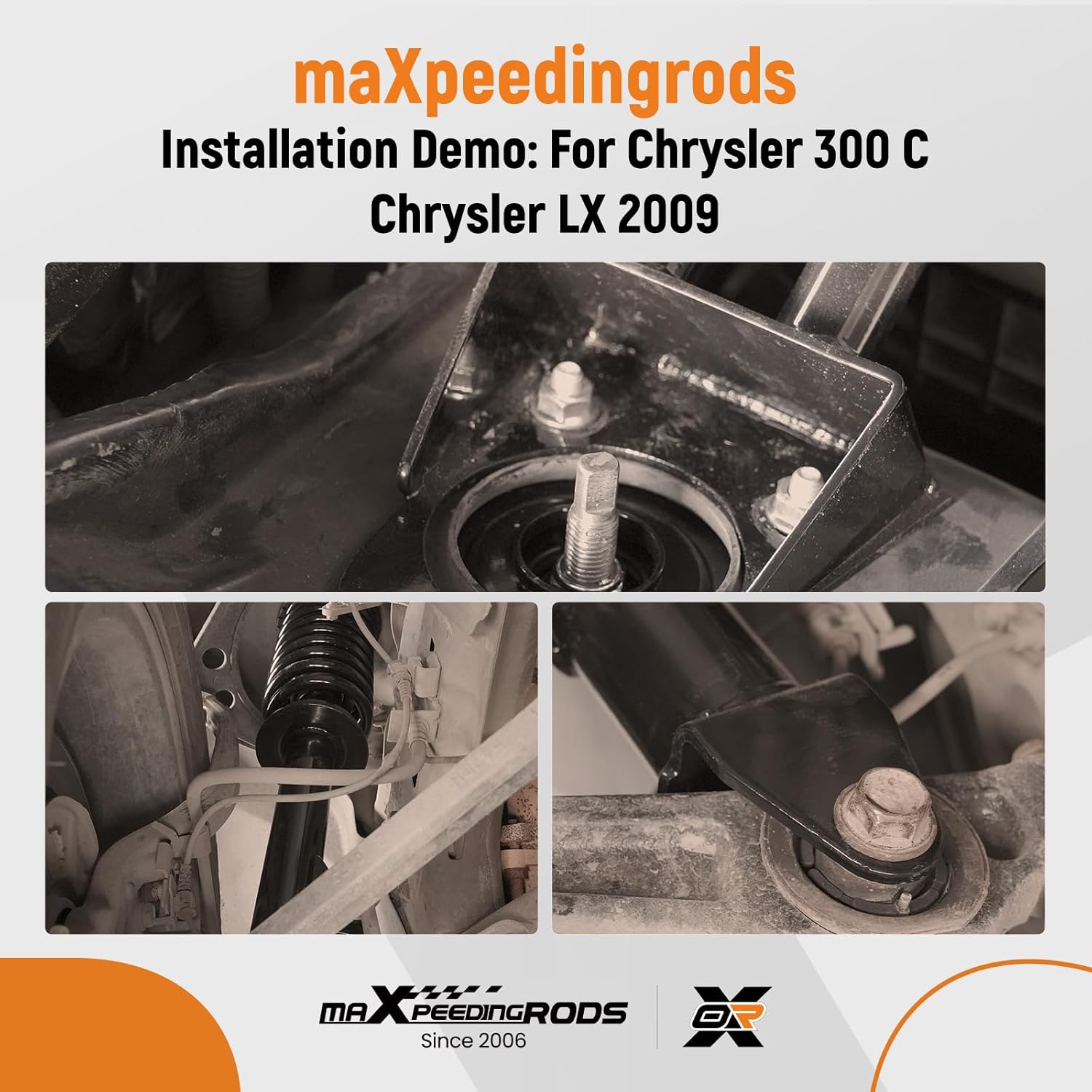 maXpeedingrods 172248 1335778 Front Strut for Dodge Charger 2006-2010 Magnum 2005-2008 Chrysler 300 2005-2010, Suspension Shock Absorber Strut w/Coil Spring Assembly, RWD Only