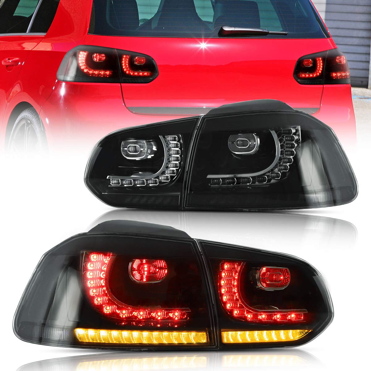 VLAND Rear Lights for Golf 6 MK6 GTI R GTD 2008 2009 2010 2011 2012