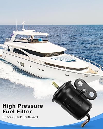Miniatura 2 de Filtro de combustible de alta presión 15440-90J00 apto para Suzuki 6 Cyl 4 Stroke DF200 DF225 DF250 DF300 apto para fueraborda Johnson Evinrude WSM,