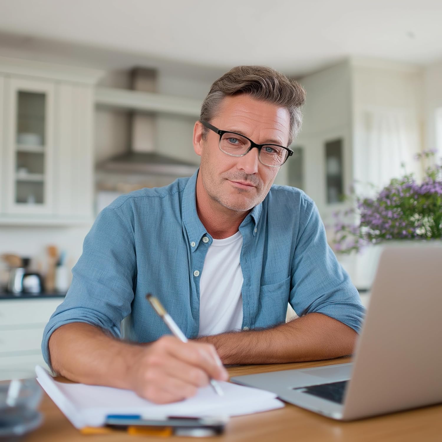 FEISEDY 5 Pack Rectangular Classic Reading Glasses for Men Woman Lightweight Spring Hinge Readers B0300 - Image 2