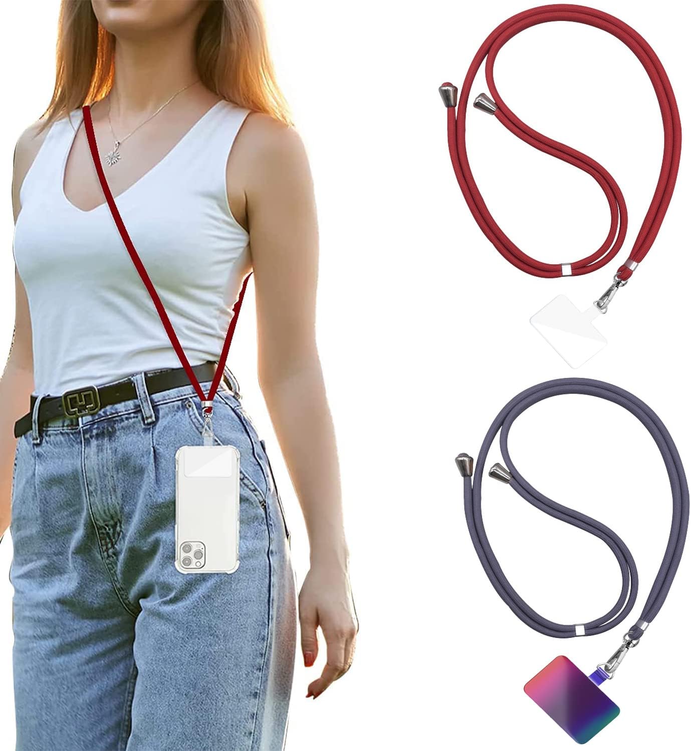 Cell Phone Lanyard for Around The Neck, Universal 2 Pcs