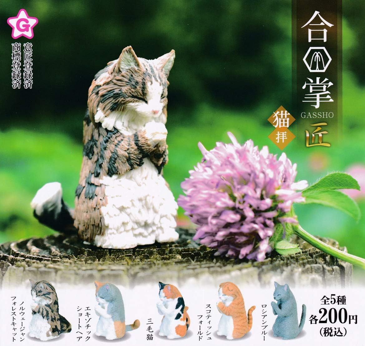 Amazon 合掌 Gassho 匠 猫拝 全5種セット フルコンプ ガチャガチャ カプセルトイ カプセル玩具 おもちゃ