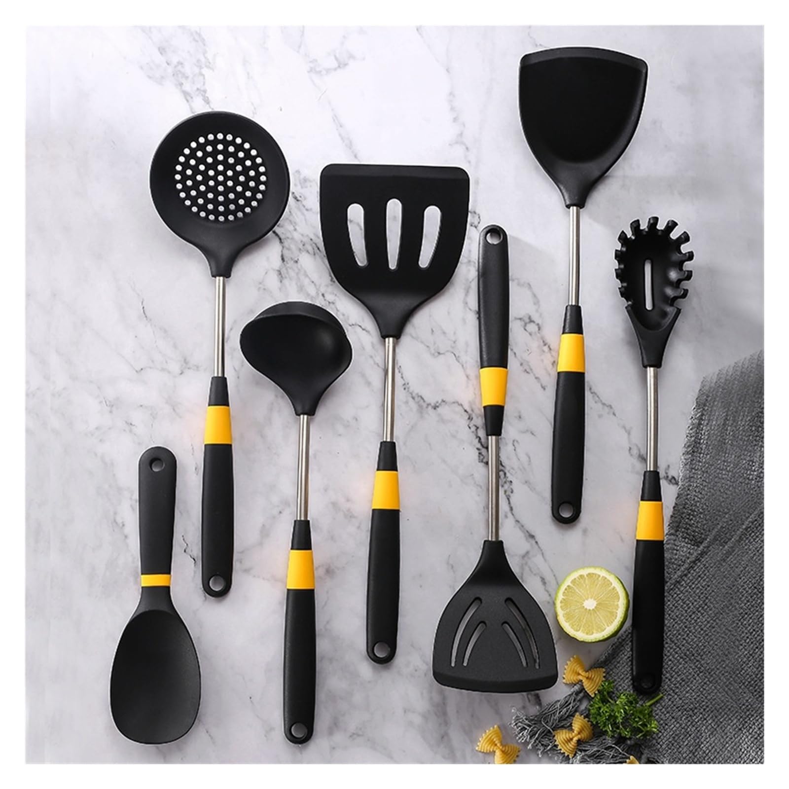 Utensilios de cocina, espátula, cuchara arroz, mango largo, juego(7pcs)