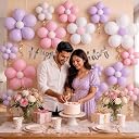 Party Propz Pink Birthday Decoration Kit - 60 Pcs Flower Balloons For Decorations | Pink Flowers For Decoration | Flower Decoration For Birthday Party | Party Decorations Items (latex) gallery image