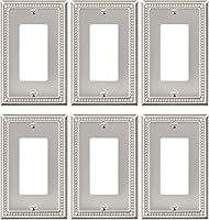 Vista 107 de Paquete de 2 cubiertas de placa de interruptor de luz de doble palanca, cubiertas decorativas de placa de doble interruptor Pearls, placa de pared