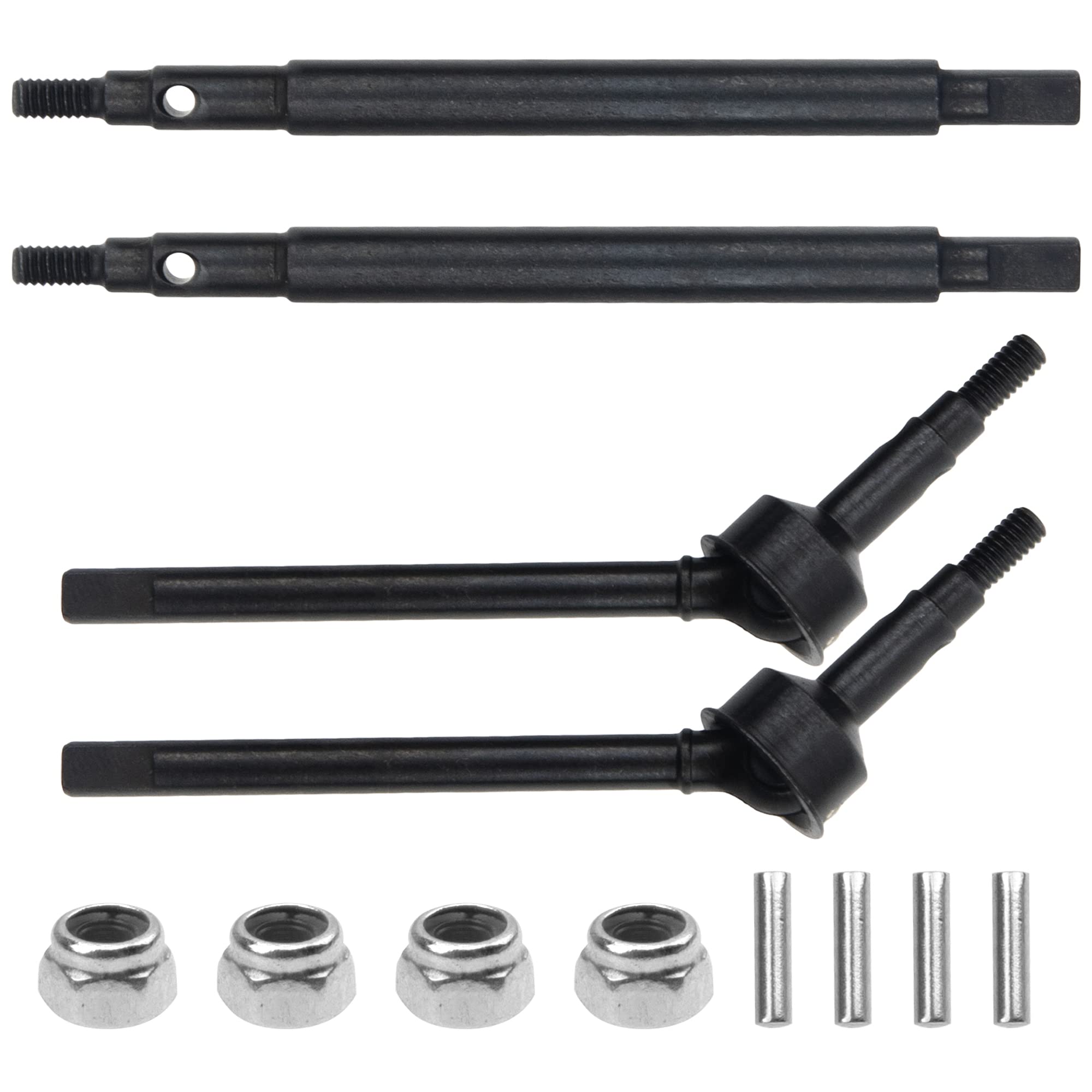ShareGoo Steel Front Rear Axle Drive Shaft Axle Dogbone CVD Compatible with Traxxas 1/18 TRX4M RC Crawler Car Upgrade Parts (Black)