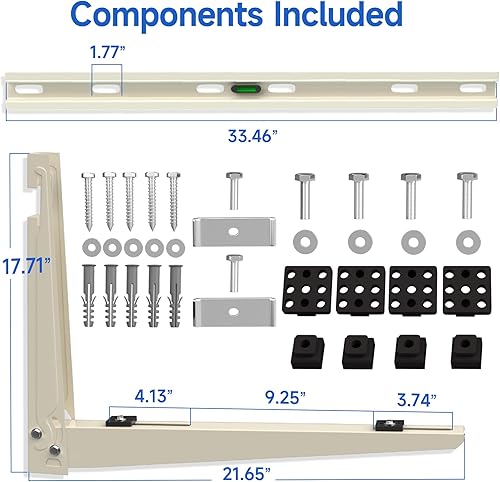 Miniatura 5 de Soporte de montaje en pared Mini Split Rack de montaje en pared para unidades de aire acondicionado mini split 7000 9000 12000 18000 24000 30000
