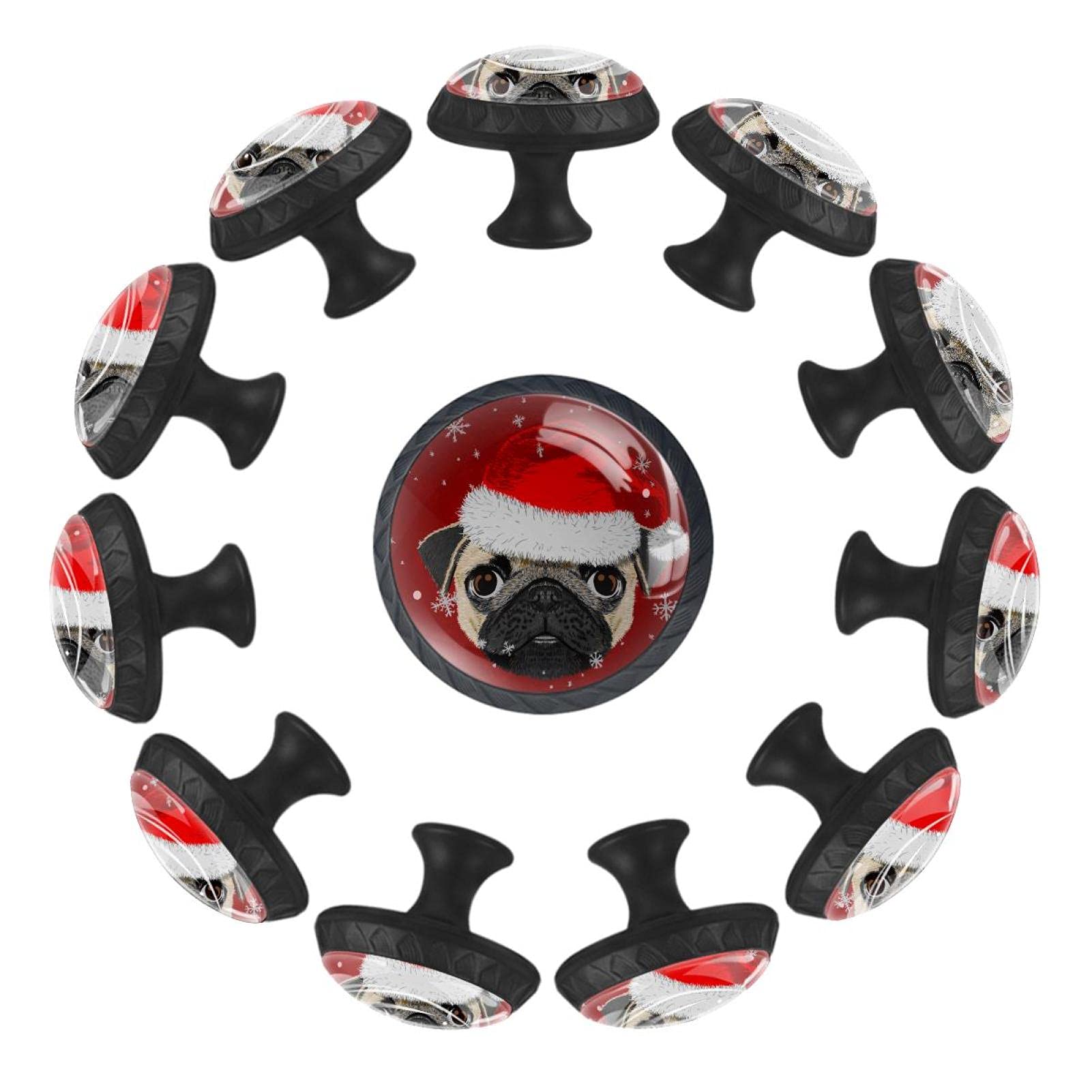 Boutons de tiroir de Noël 35mm lot de 12 poignées de meuble pour commode enfant et chambre