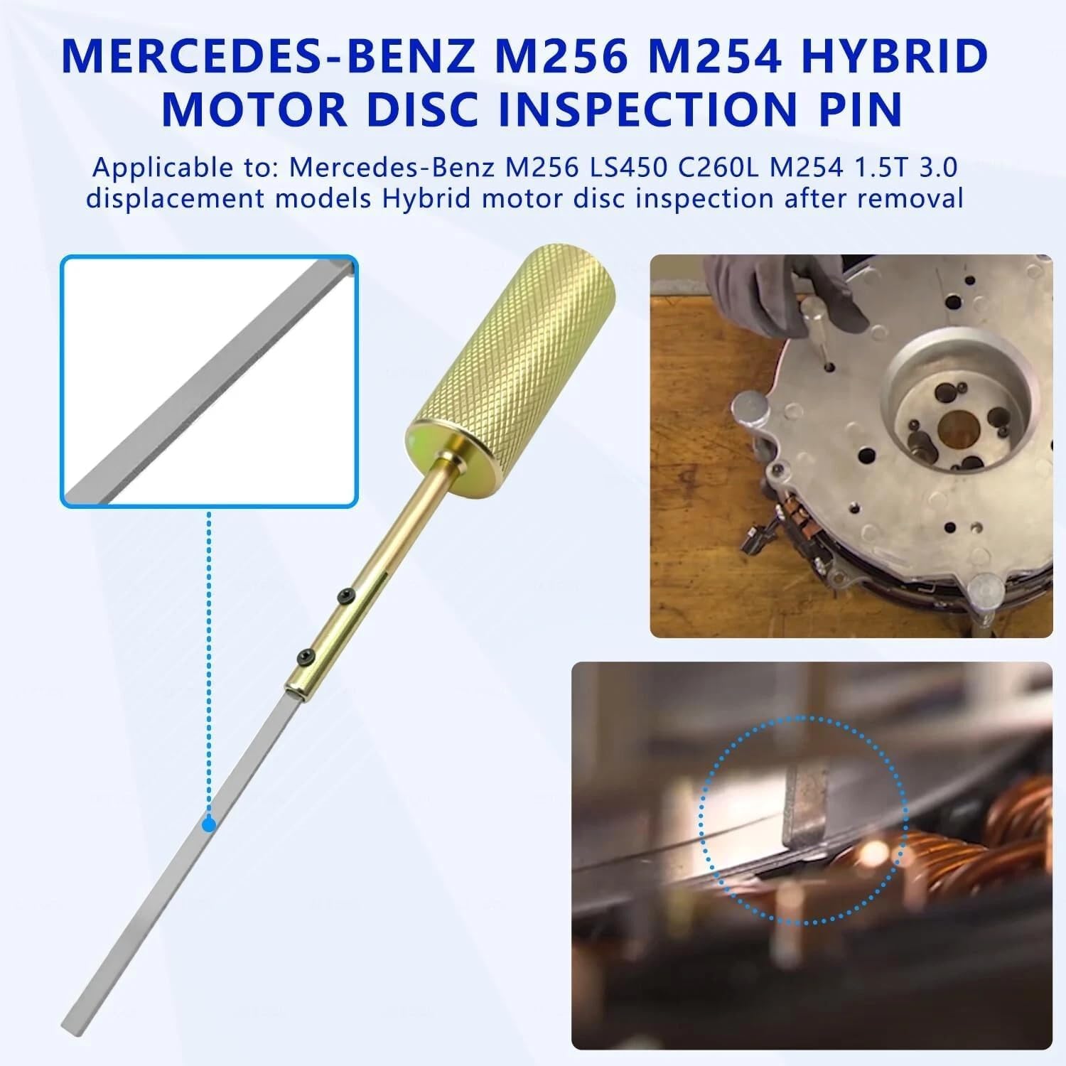 Hybrid Starter Generator Motor Bracket Compatible with Mercedes-Benz M256 M254 Engine Inline 6-Cylinder Starter Motor Rotor Removal Tool OEM 2562240600