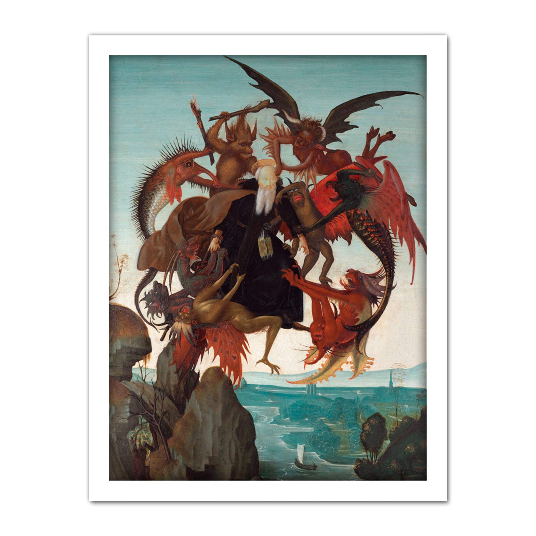 Michelangelo Buonarroti The Torment Of Saint Anthony Large Framed Art Print Poster Wall Decor 18x24